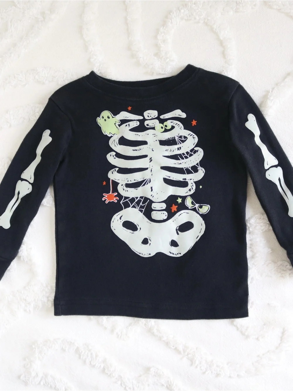 Carters | Glow in the Dark Skeleton Bones Halloween PJ Set Baby Boy Baby Girl